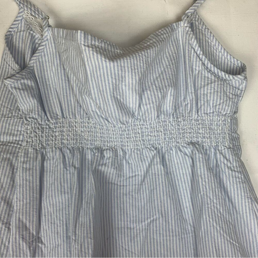 John Galt women's one size small stripe dress blue white seersucker brandy mini - Picture 10 of 13